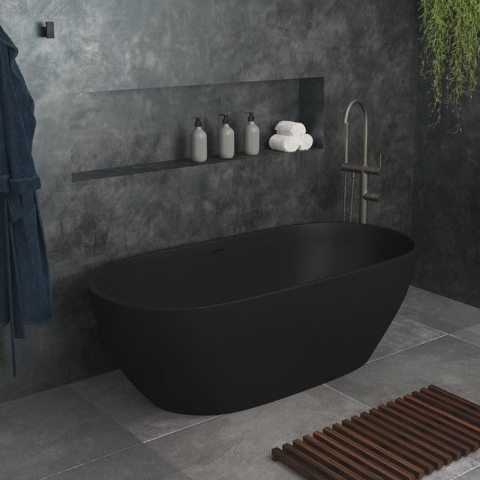 Fienza Luciana Solid Surface Bath - Matte Black