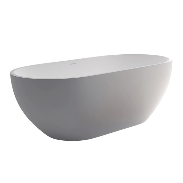 Fienza Nero Solid Surface Bath - Matte White