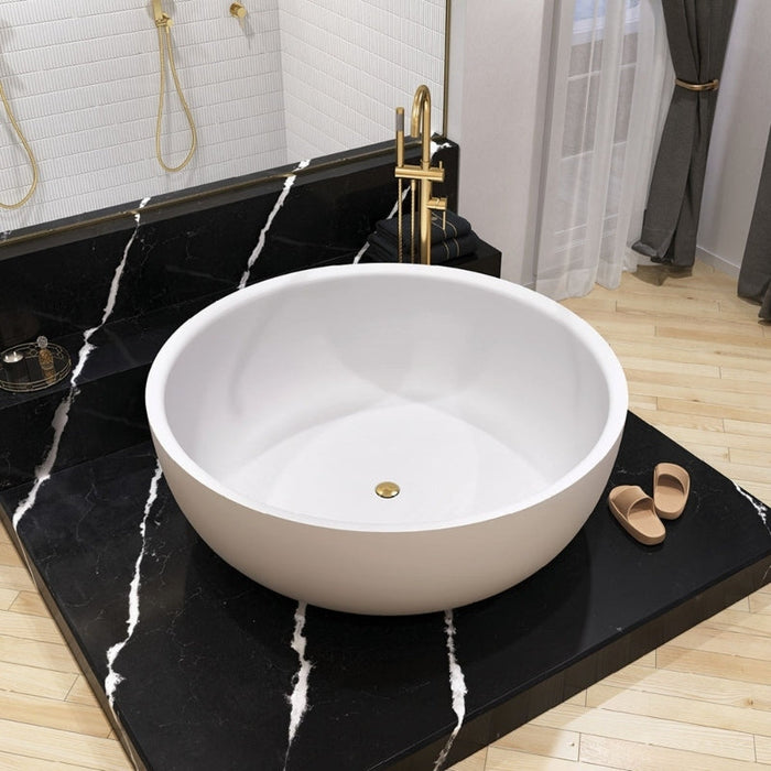 Fienza Shinto Solid Surface Bath 1350mm - Matte White