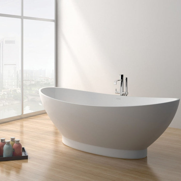 Fienza Antonia Solid Surface Bath 1550mm - Matte White
