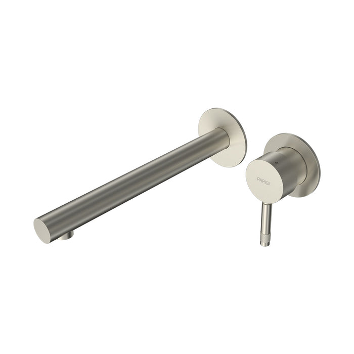 Parisi Tondo II Wall Mixer with 220mm Spout (Individual Flanges) - Brushed Nickel