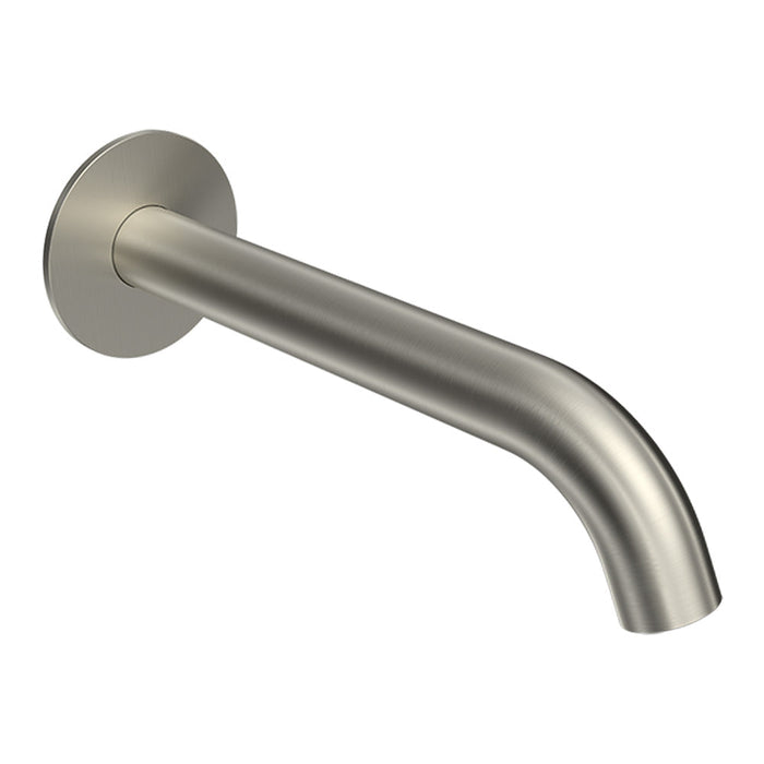 Parisi Tondo II Wall Bath Spout 190mm Curved - Brushed Nickel