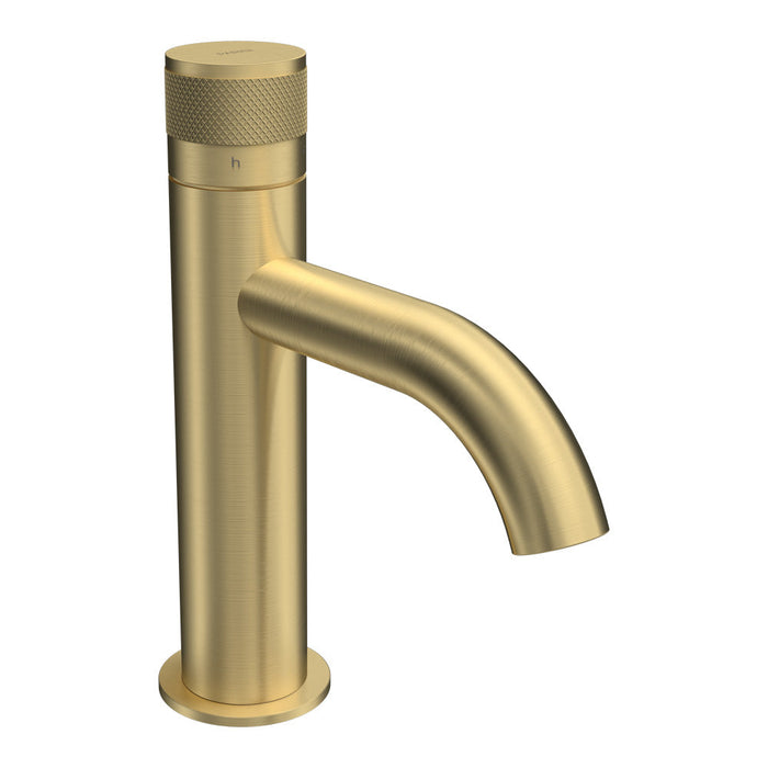 Parisi Todo II Basin Mixer with Curved Spout - Brushed Brass
