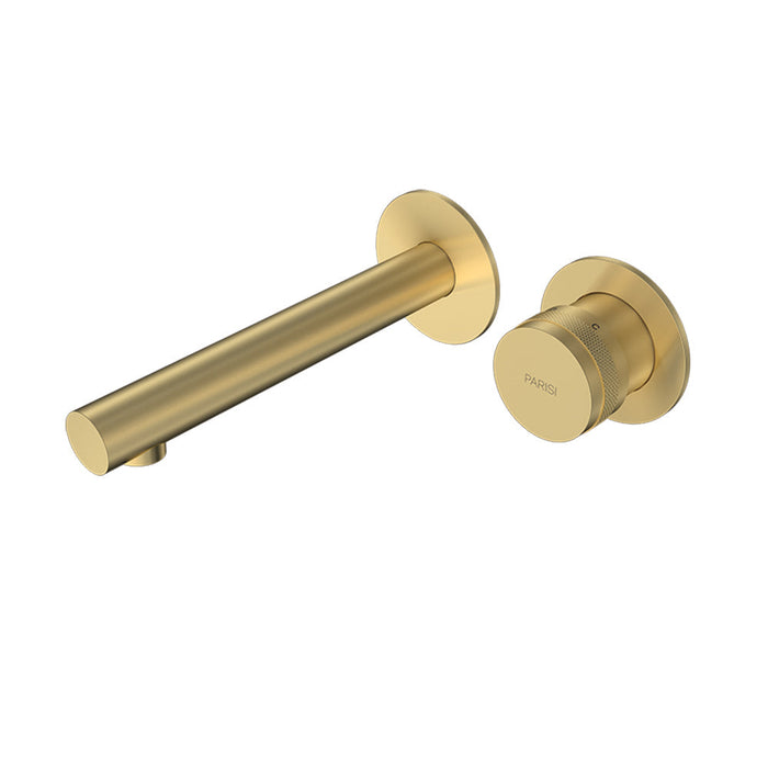 Parisi Todo II Wall Mixer with 160mm Spout (Individual Flanges) - Brushed Brass