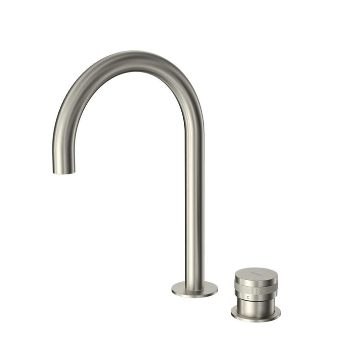 Parisi Todo II Hob Mixer with Round Swivel Spout - Brushed Nickel