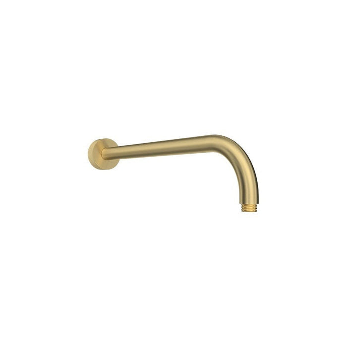 Parisi Tondo Wall Mount Shower Arm Curved Brushed Brass