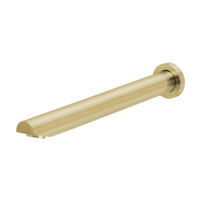 Phoenix Vivid Wall Bath Outlet 32 x 300mm Angled - Brushed Gold