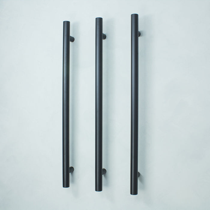 Radiant Vertical Single Towel Rail 40 x 950mm - Matt Black