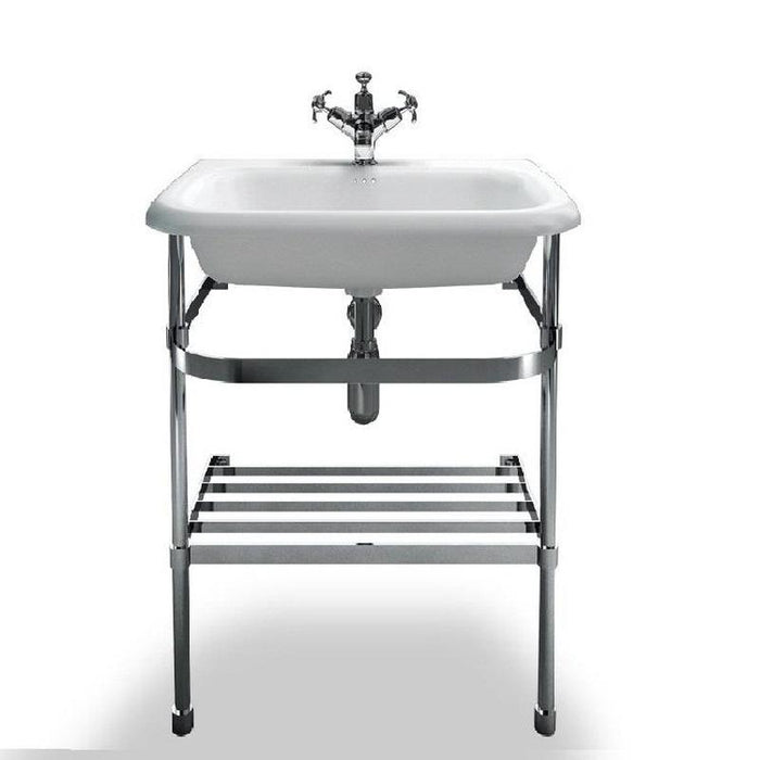 Abey Classic Basin With Stainless Wall Stand