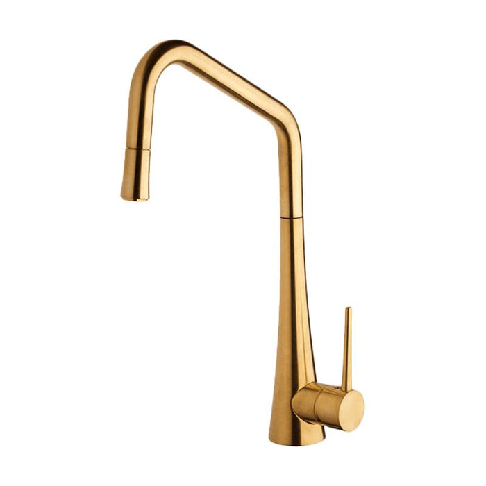Abey Tink-D Kitchen Mixer With Pull-Out Brushed Gold