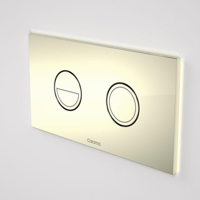 Caroma Invisi Series II Round Dual Flush Plate & Buttons Gold (Metal)
