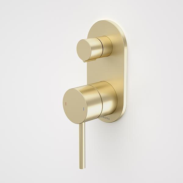 Caroma Liano II Bath/Shower Mixer With Diverter Brushed Brass