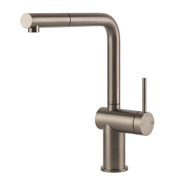 Gessi Inedito Pull-Out Kitchen Mixer - Brushed Nickel