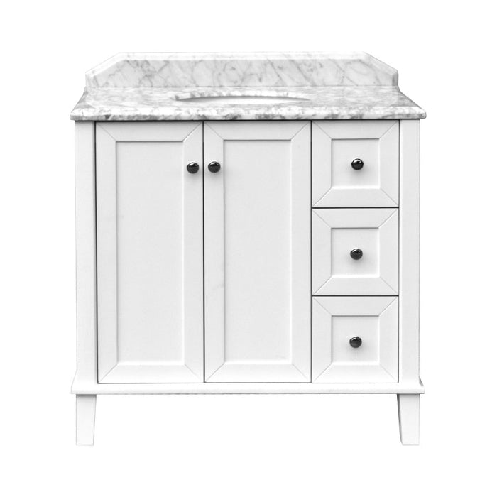 Turner Hastings Coventry 900mm White Vanity With Marble Top & Under Counter Basin