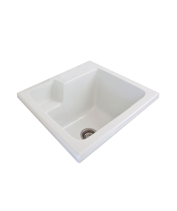 Seima Eva 620 White Ceramic Laundry Tub - No Taphole