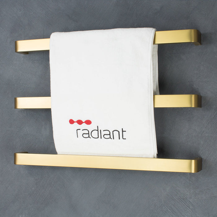 Radiant Single Square Bar With Rounded Ends 650mm - Brushed Gold