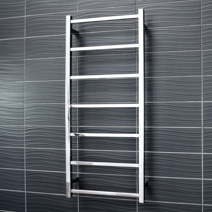 Radiant Non-Heated Square Ladder 500 x 1130mm - Mirror Polished