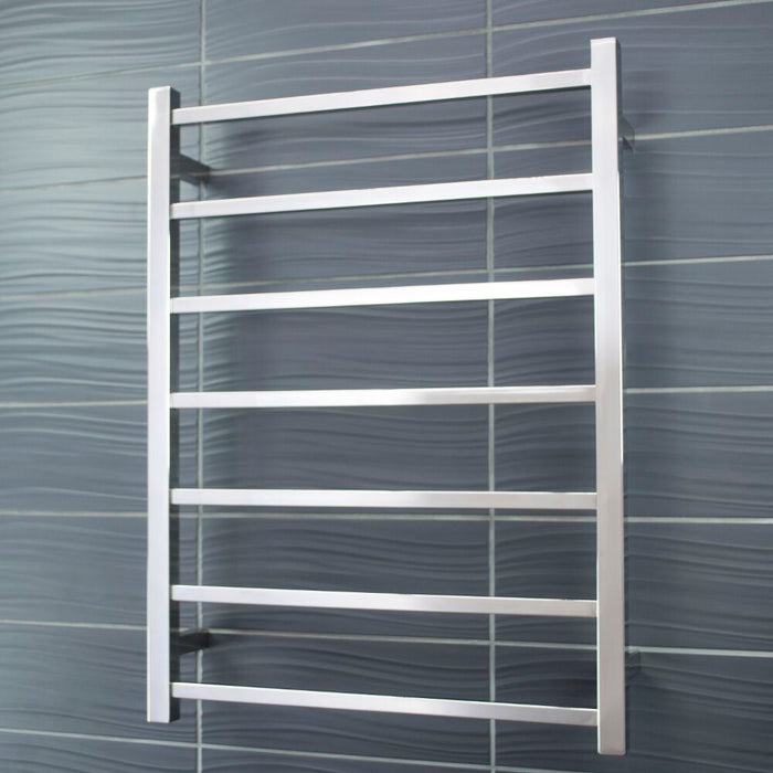 Radiant Heated Square Ladder 600 x 800mm - Mirror Polished