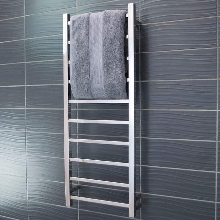 Radiant Heated Square Ladder 430 x 1100mm - Mirror Polished