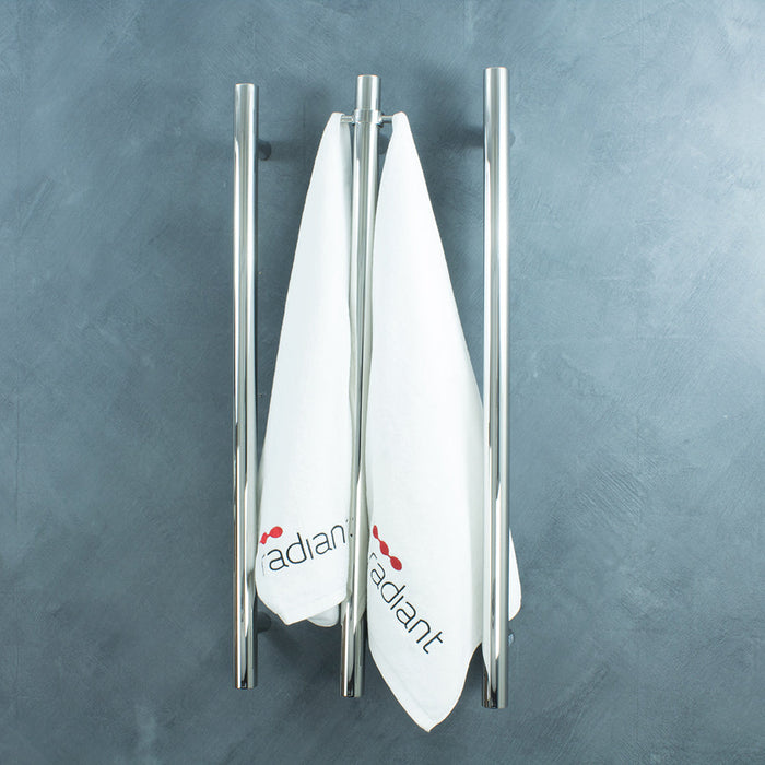 Radiant Vertical Towel Rail 40 x 950mm - Mirror Polished